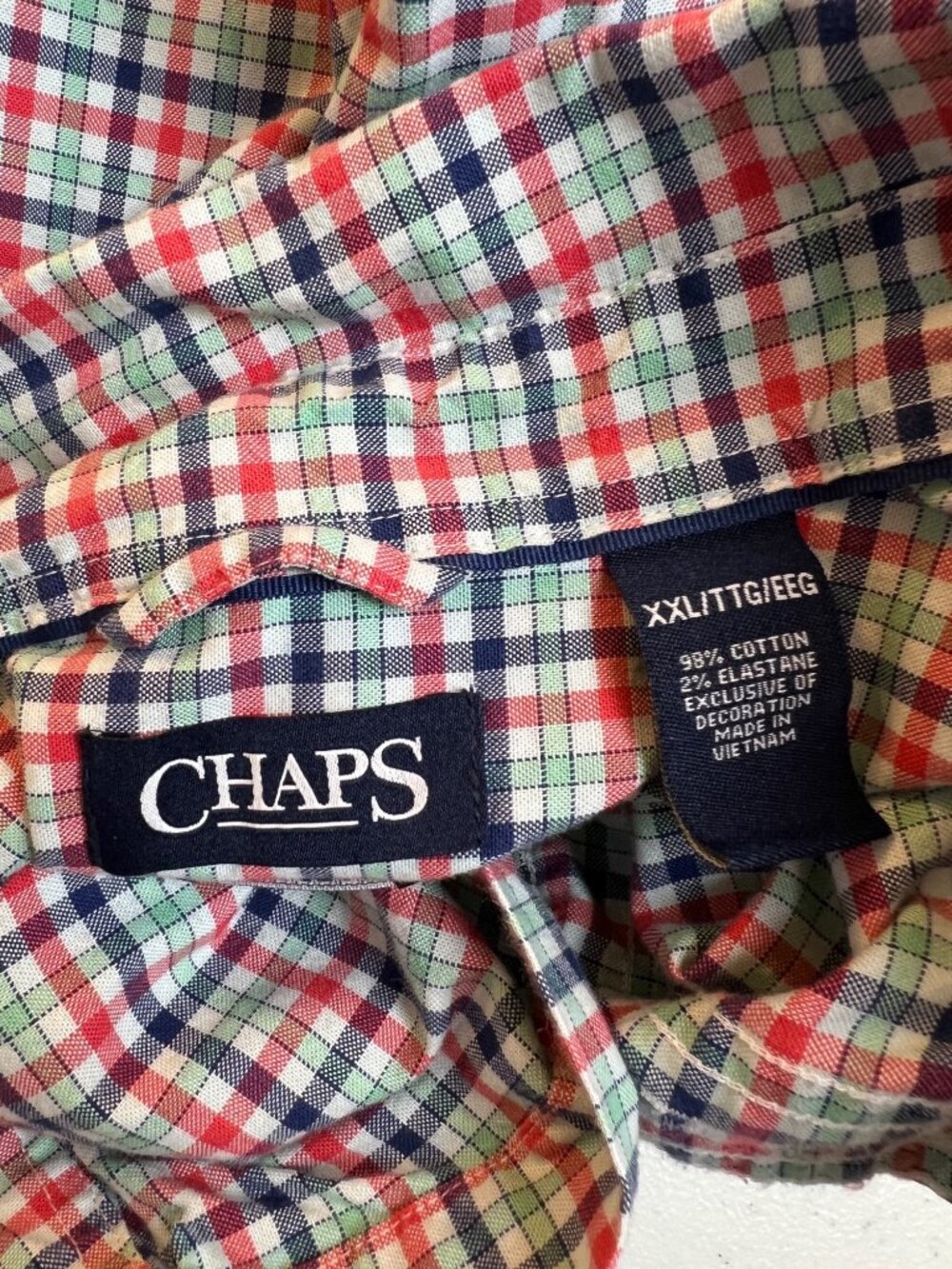 Chaps Racing Red Plaid Shirt - Picture 8 of 10